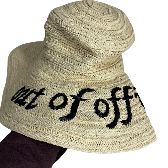 Nordstrom one size straw hat OUT OF OFFICE - Picture 1 of 3